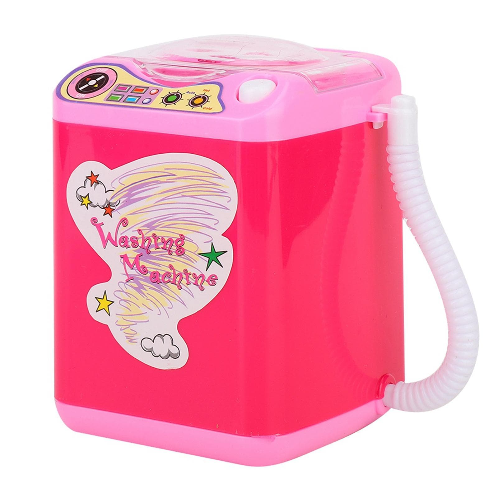 Mini Simulation Washing Machine Electric Make Up Brush Washing Machine (Rose Red)