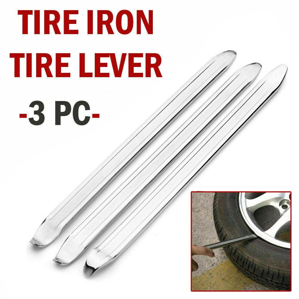 3PCS 11.81In Galvanized Type Auto Motorbike Tyre Spoon 3pcs silver
