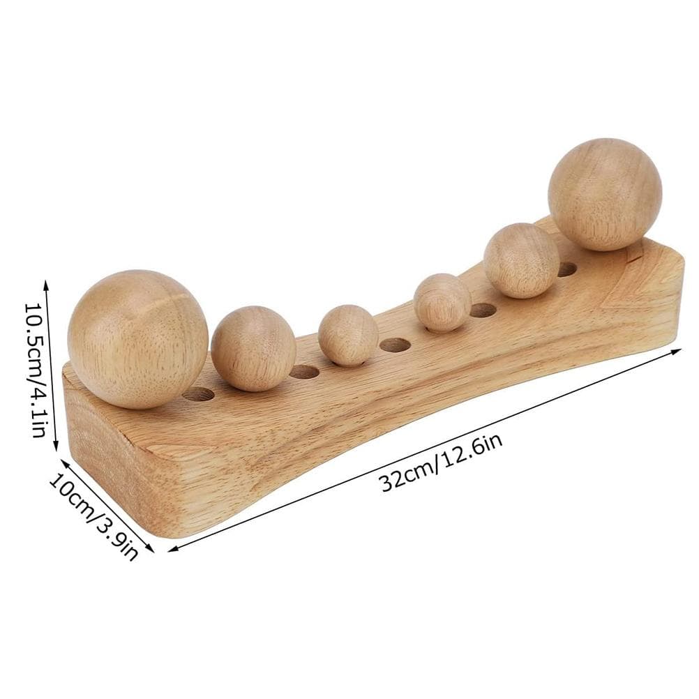 Psoas Muscle Release Tool Wooden Body Massage Tool Trigger Point Wood Massager with 6 Massage Heads