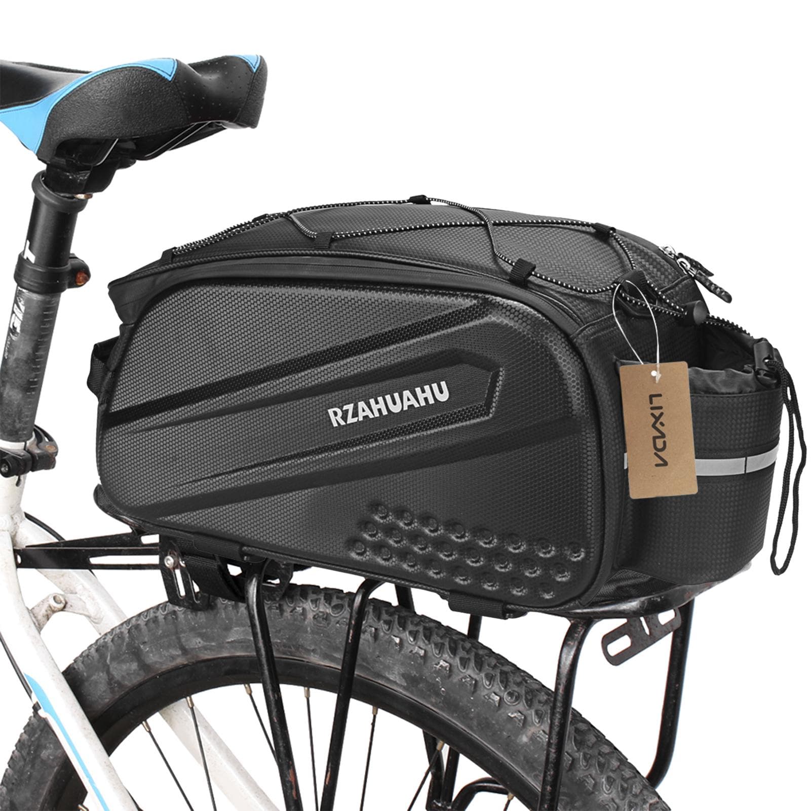 Lixada 10L Multifunctional Bicycle Rear Seat Bag Waterproof Cycling Bike Rack Trunk Cargo Bag black