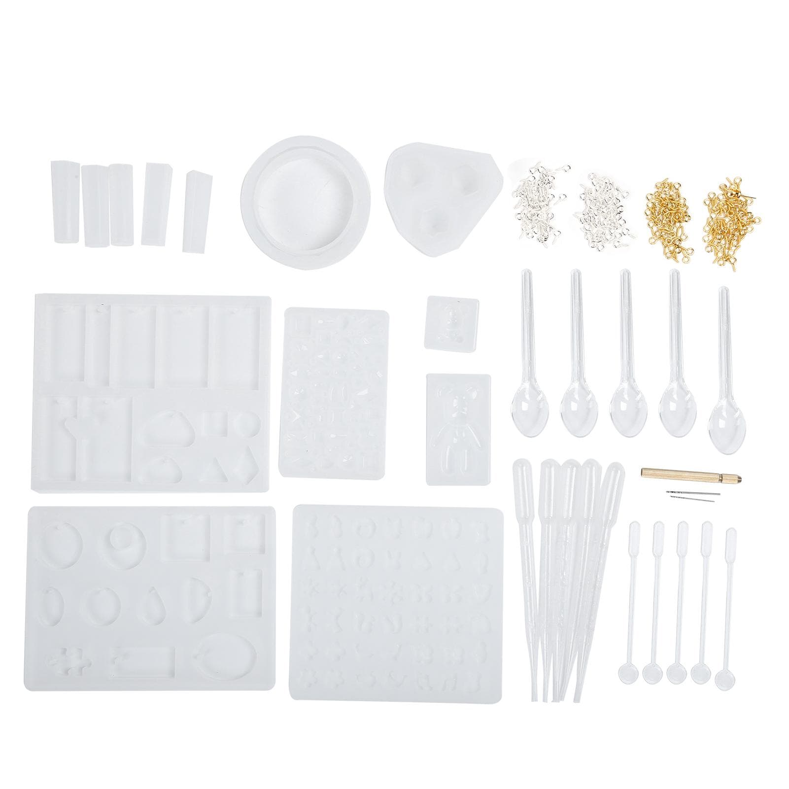 DIY Silicone Jewelry Casting Molds Epoxy Mold Set for Making Necklace Pendant Earring