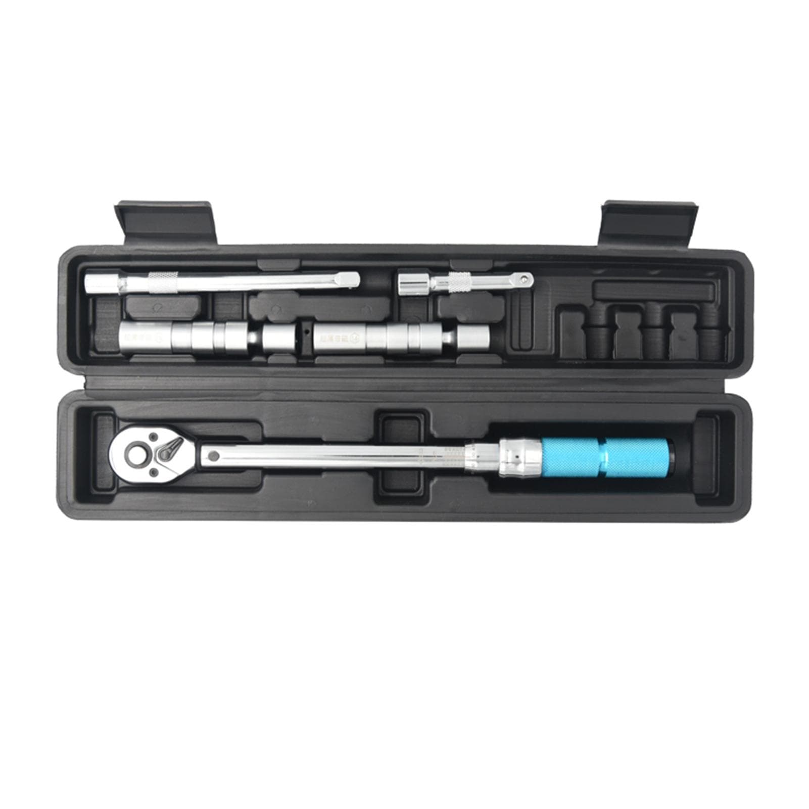 5 PCS 3/8 Inch Drive Click Torque Wrench Kit with Storage Case 5 to 60N.m Adjustable Torque EYA-5