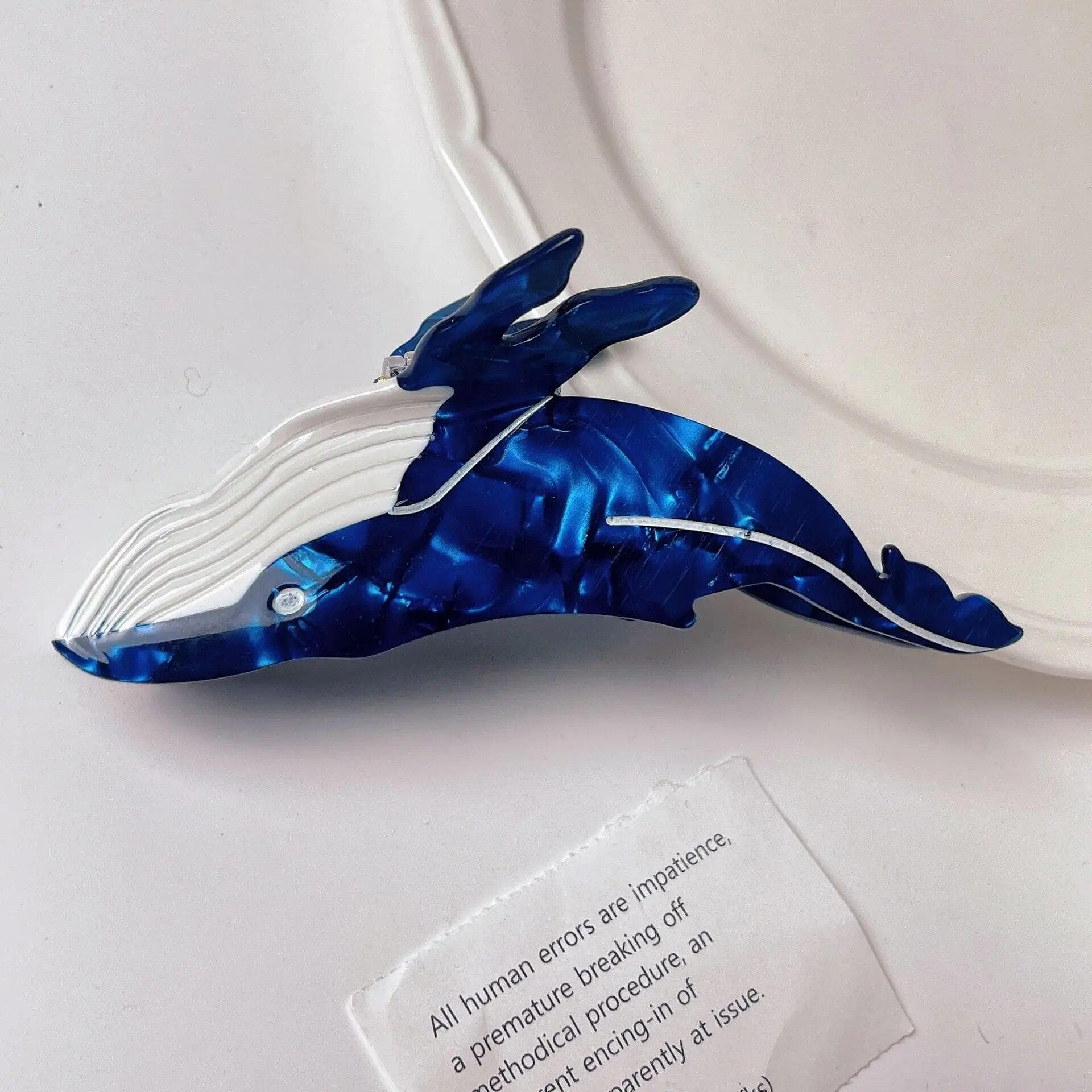 Blue Whale Hair Claw Acetate Hair Clips For Women Hair Catches Animal Hair Clip Cute Hair Claw Clips Hair Accessories blue