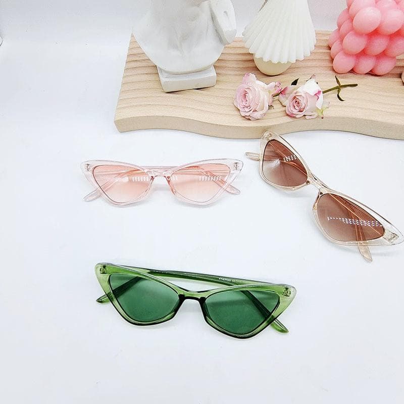 3pcs Y2K Cat Eye Sunglasses UV400 Protection Fashion Cycling Eyewear for Women Men Outdoor Sports Simple Design