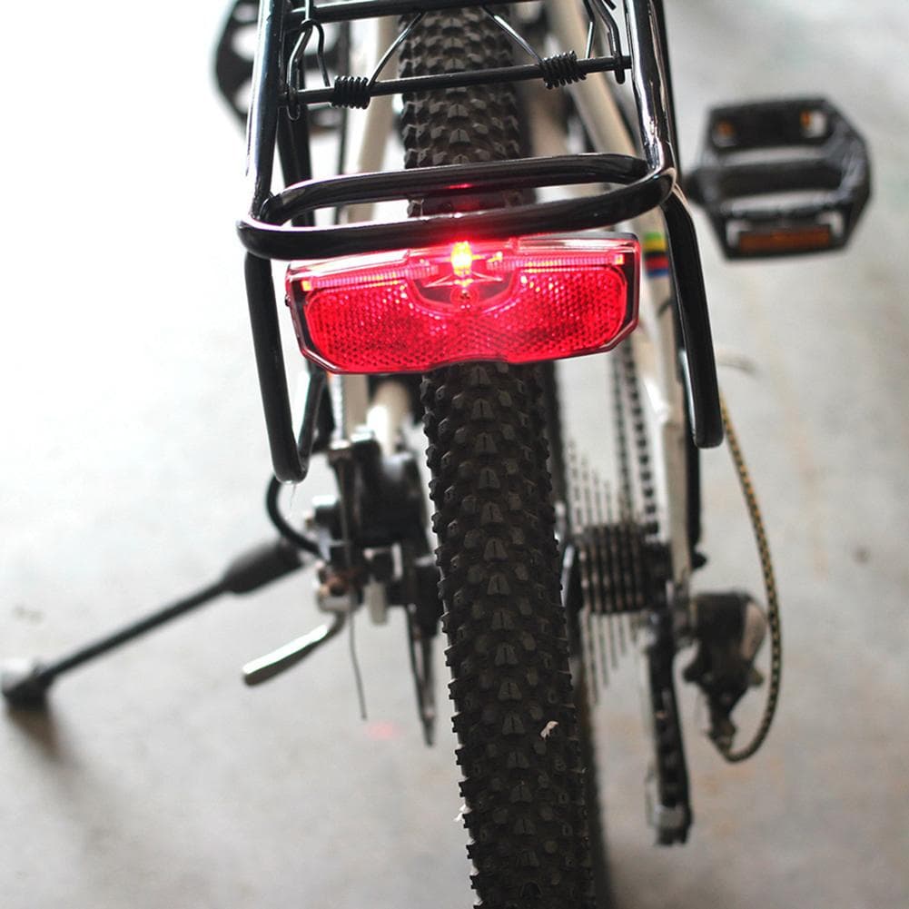 LED Mountain Bike Luggage Rack Light Waterproof Bicycle Rear Seat Reflective Taillight Night Ridding Safety Warning Reflector CHINA
