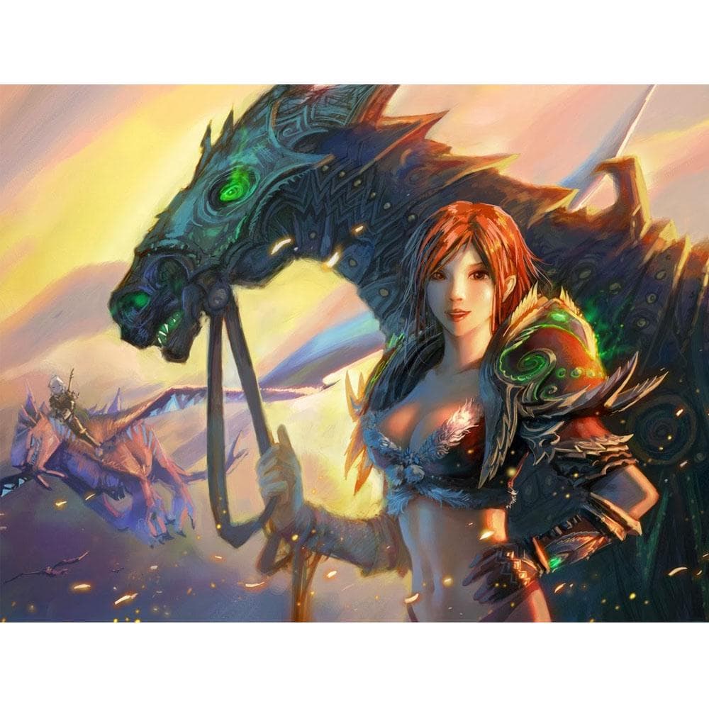 Square / Round Diamond 5D DIY Diamond Painting women Soldiers and Horses Hand Made 3D Embroidery Set Cross Stitch Mosaic Decoration Gift Full Round (20X30CM)