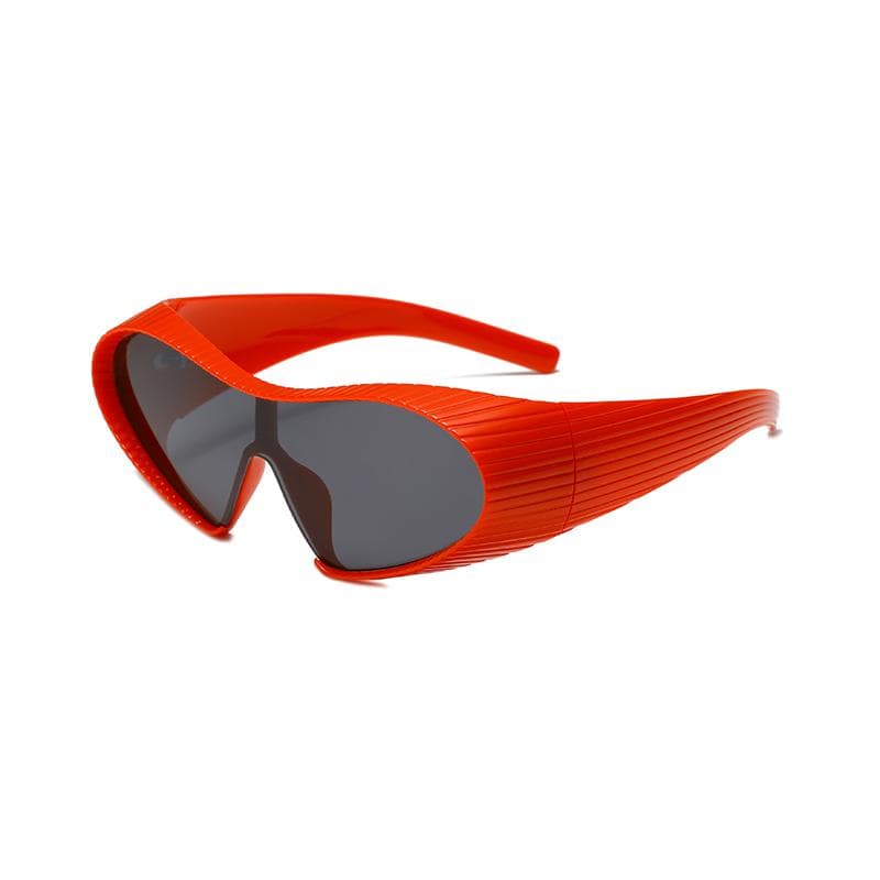 New Y2K Trendy Sunglasses For Men Women Futuristic Large Frame One Piece Protective Glasses 7751 Fashion