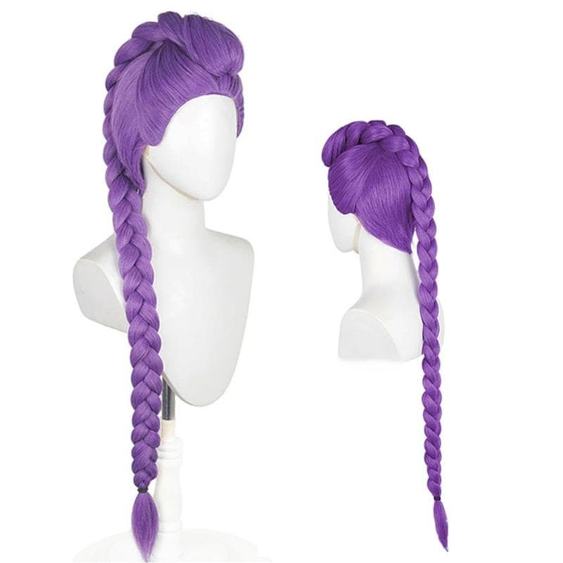 Kpop Demon Hunters Rumi Mira Zoey Kids Adult Cosplay Wig Braid Wig Halloween Party Costume Wigs Rumi-kid-60cm purple