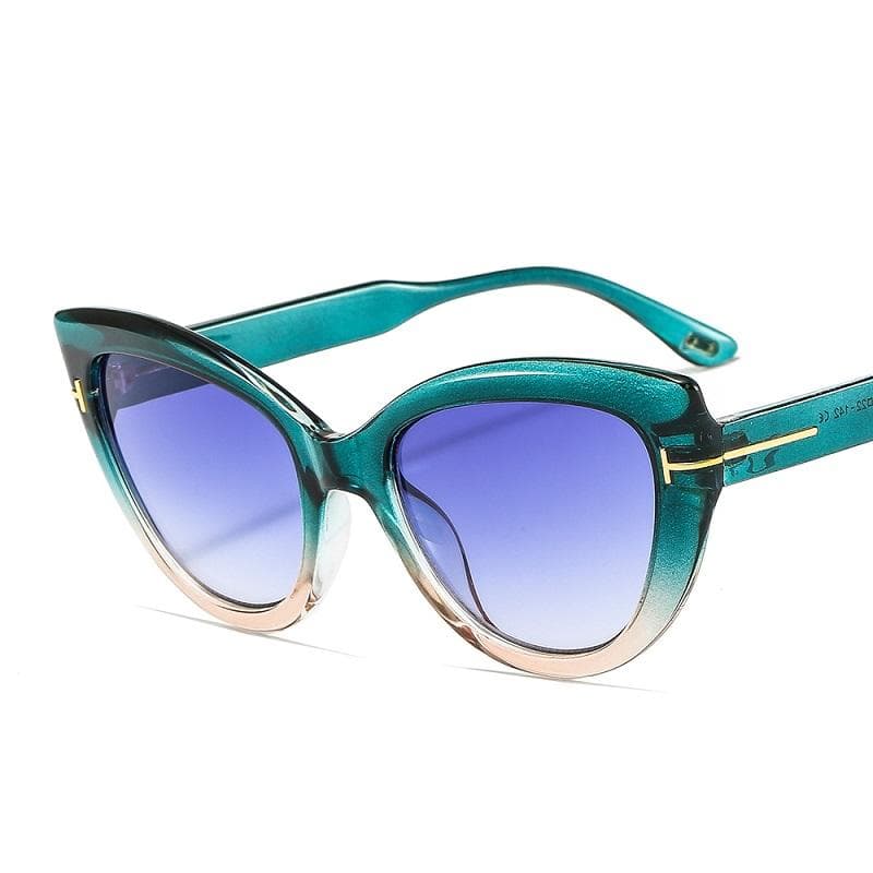 Fashion Cat Eye Sunglasses Outdoor Women Gradient Frame Leopard Vintage Sun Glasses UV Protection
