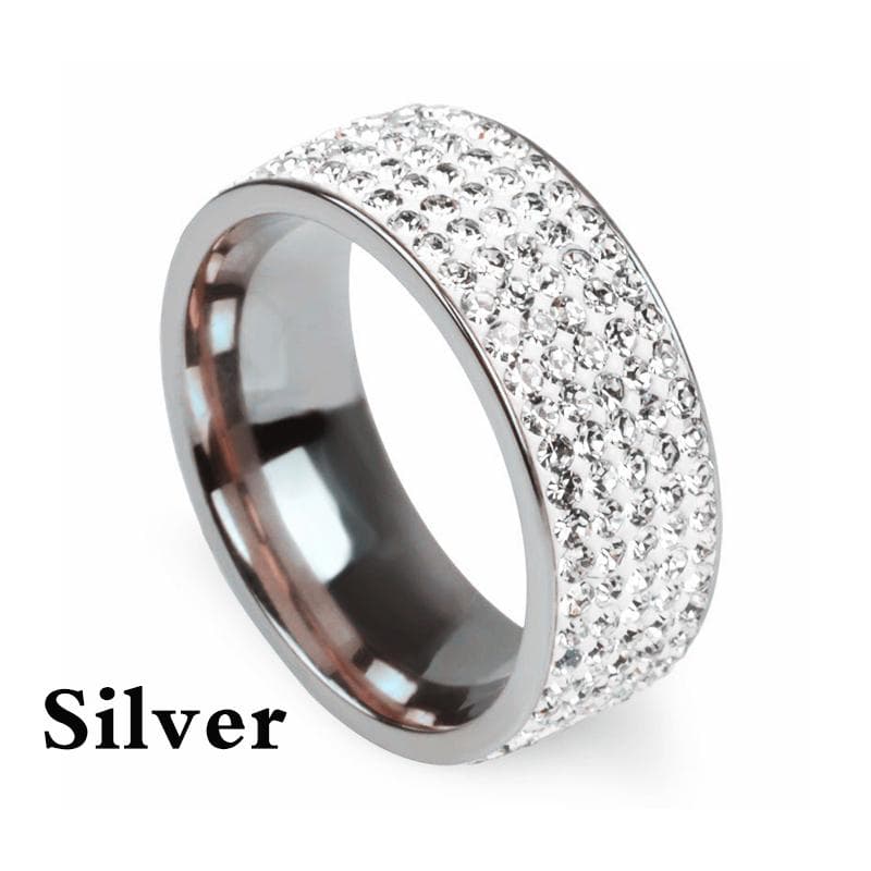1PC Gift Jewelry Steel Ring Bling Titanium Accessories Lover Engagement Couple 11 silver
