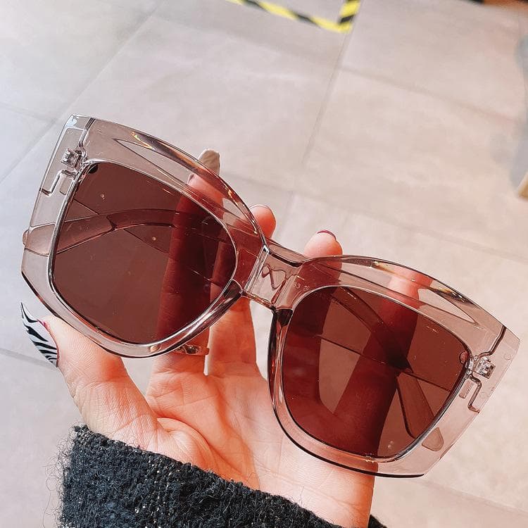 Fashion Square Sunglasses Women Mirror Black Gradient Big Frame Modern Vintage Eyewear Sun Glasses Female Oculos De Sol https fanyi.baidu