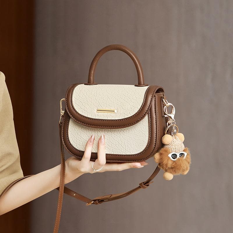 Women's Bag Crossbody Bag Small Spring/Summer Leather Bags Color Matching Saddle Bag