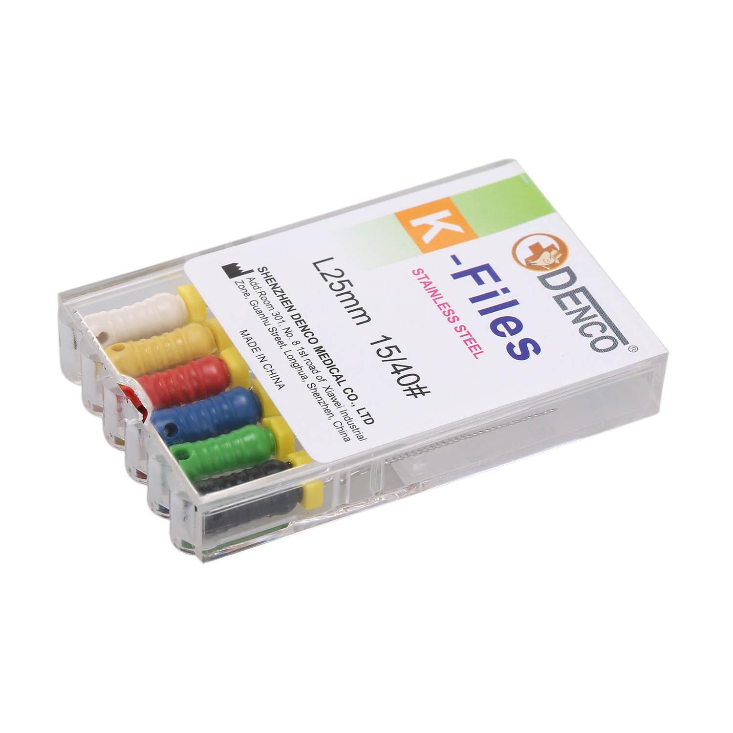 10 Boxes/Set Endodontic Root Canal K Files Hand Use Dental K-File/H-File 25mm Files 15-40# K-File