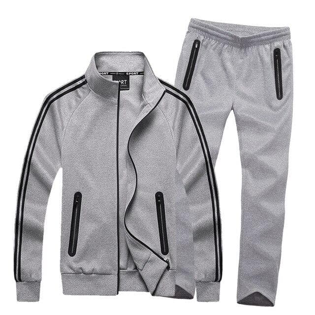 Men Sportswear Men Tracksuits Plus Size 8xl Two -Piece Set XXXL grey