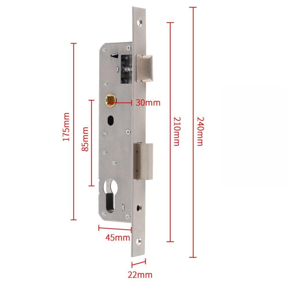 Universal Aluminum Door Lock 8520/8525/8530/8535 Lock Body Mortise Simple Exterior Door Lock Hotel Single 85*30