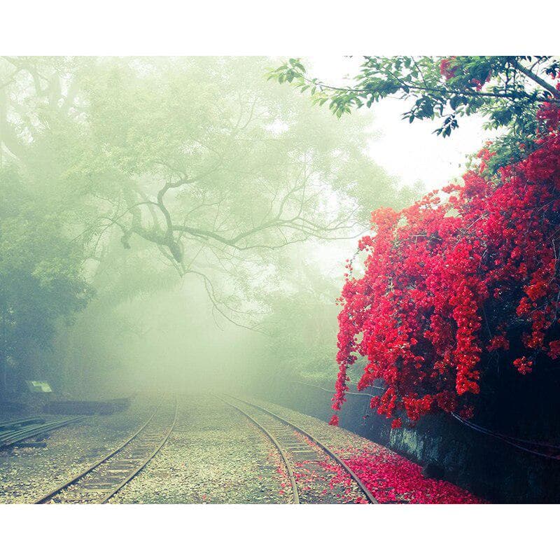 Decor Diy Diamond Painting Cross Stitch Blurry Scenery Full Round Drill Diamond Embroidery 20X30CM