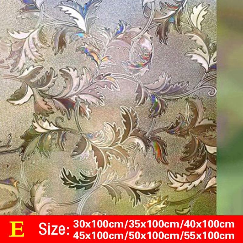 Waterproof PVC Frosted Glass Window Privacy Film Sticker Bedroom Bathroom Self Adhesive Film Home Decorative 50x100cm