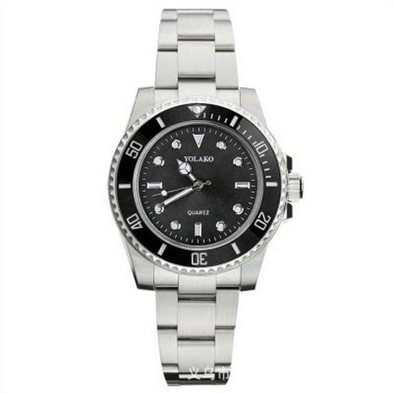 YOLAKO Celebrity Submariner: Stainless Steel Fashion Watch black