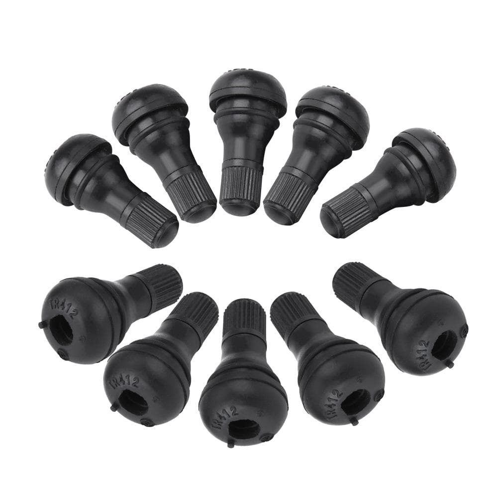 10Pcs Car Auto TR412 Wheel Snap In Tire Tyre Valve Stem Dust Cap Rubber Valve