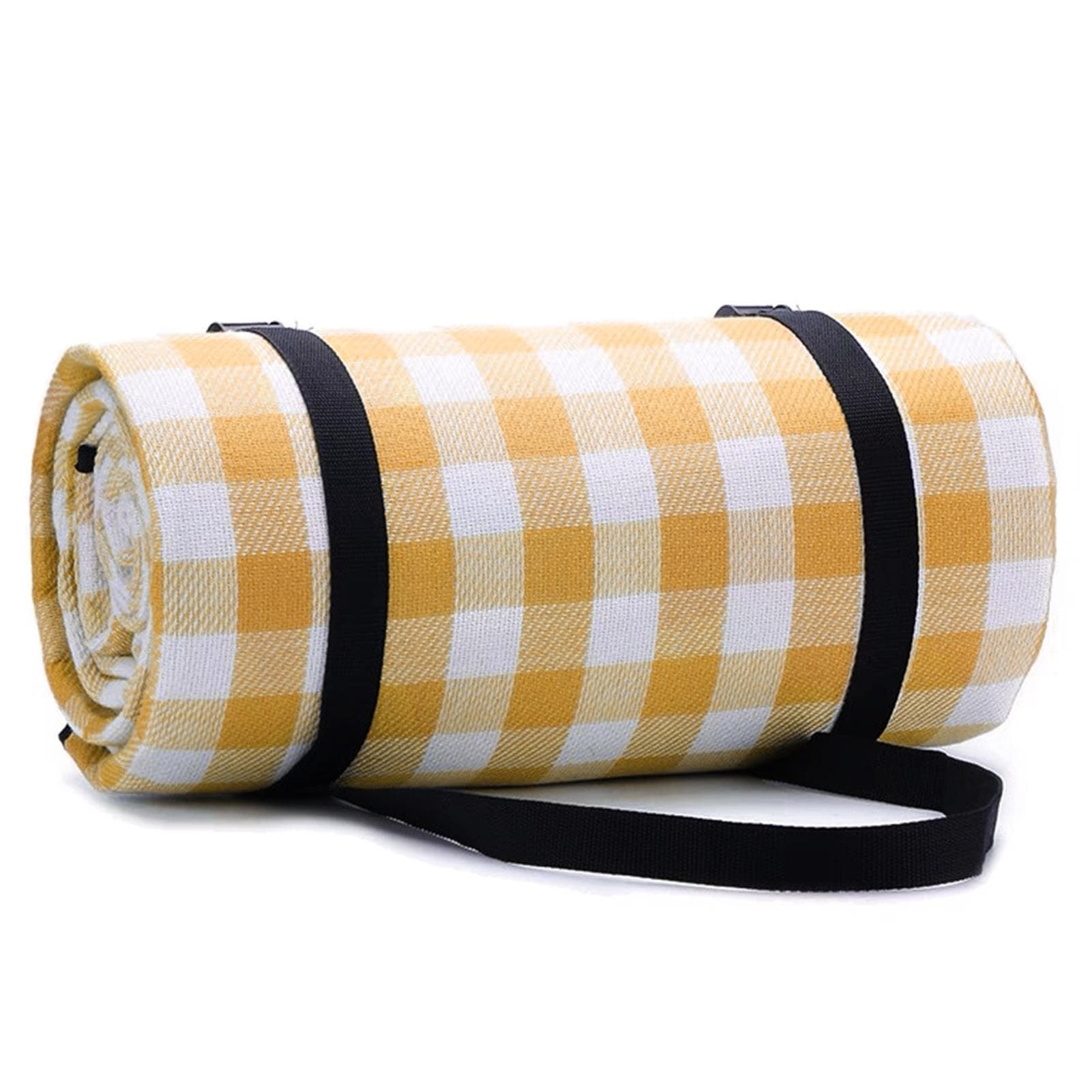 Picnic Blanket Waterproof Picnic Mat with Carrying Strap and Storage Bag for Outdoor Family Camping yellow