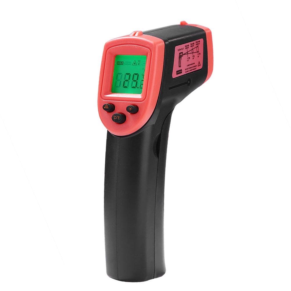 HW600 Infrared Thermometer (Not for Human) Non-Contact Digital IR Industrial Thermometer Laser Pyrometer Thermometer red