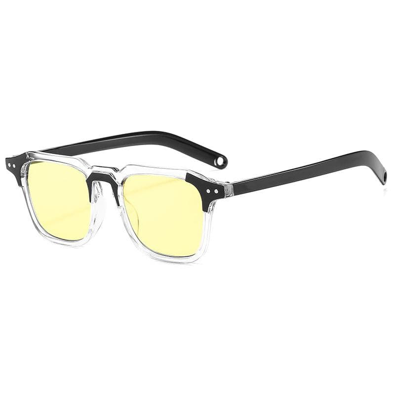 New arrival high quality square sunglasses for men women retro hip hop fashion unisex splicing meter nail design MULTI
