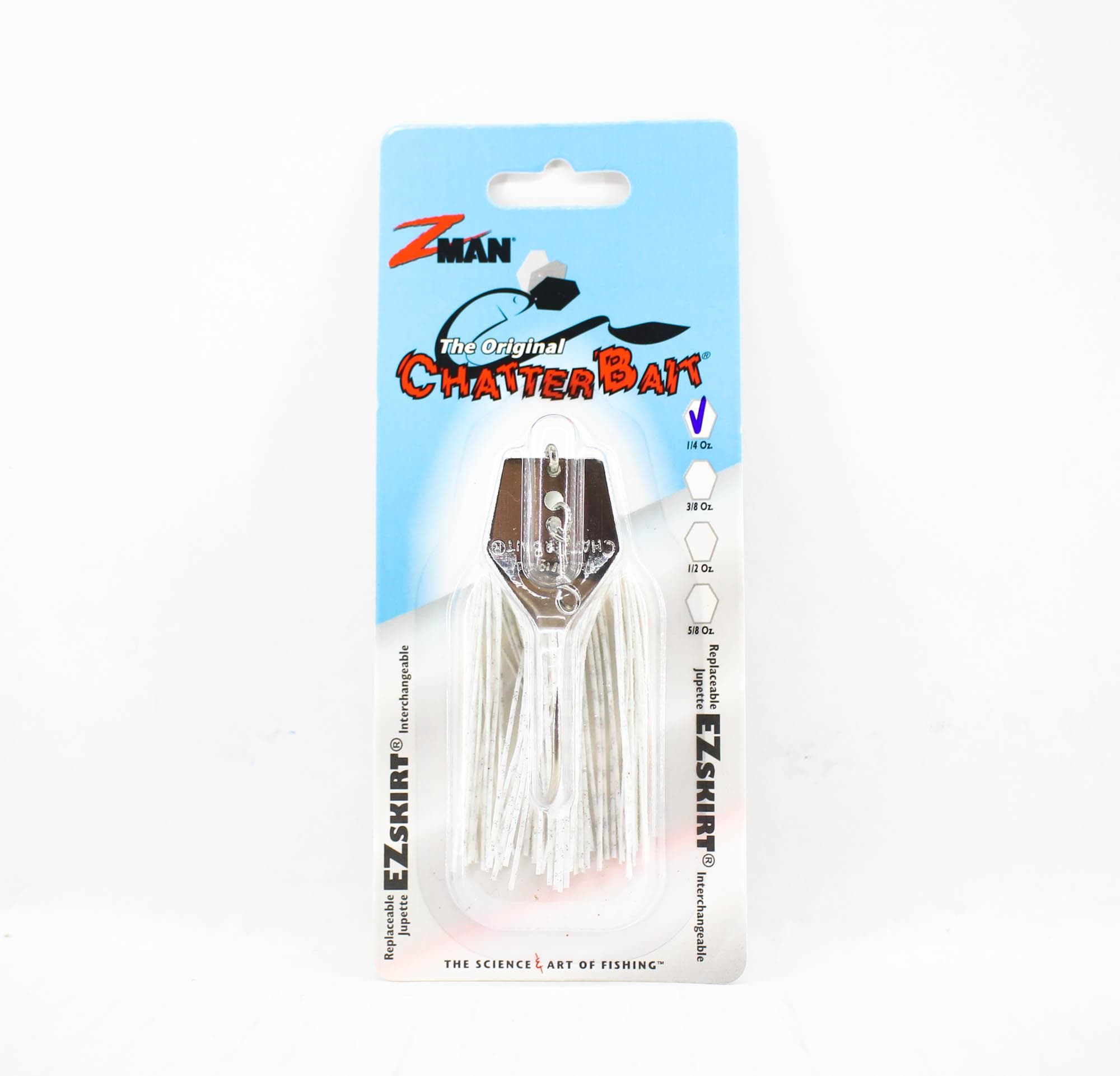 Zman Chatterbait 1/4 oz Sinking Lure White (0010)