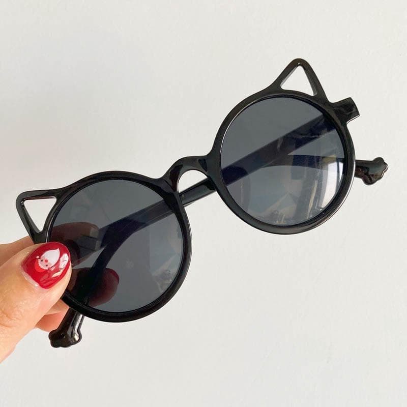 Cute Anti Cat Ear Retro Glasses Cartoon Cat Ear Frame Decorative Lenses for Boys and Girls Fashion Accessories