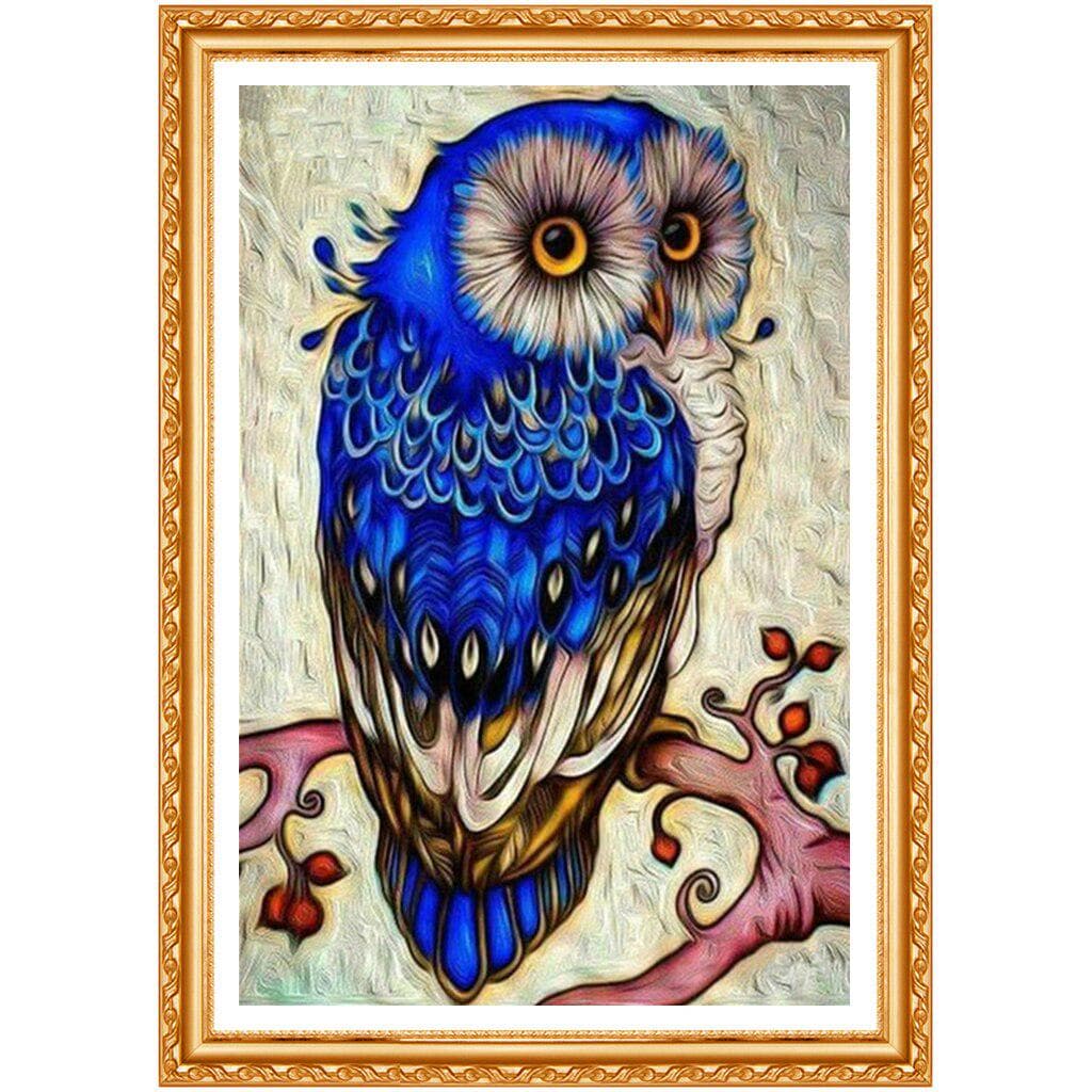 NEW DIY Blue Owl 5D Diamond Embroidery Crafts Diamond Painting Cross Stitch Needlework Diamond Kit Full Home Decor 20X30CM