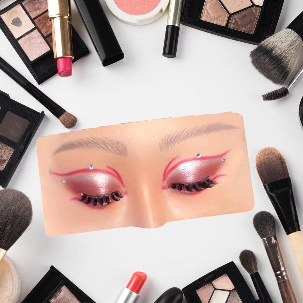Silicone Face Eye Makeup Practice Board Realistic and Reusable Makeup Practice Training Face