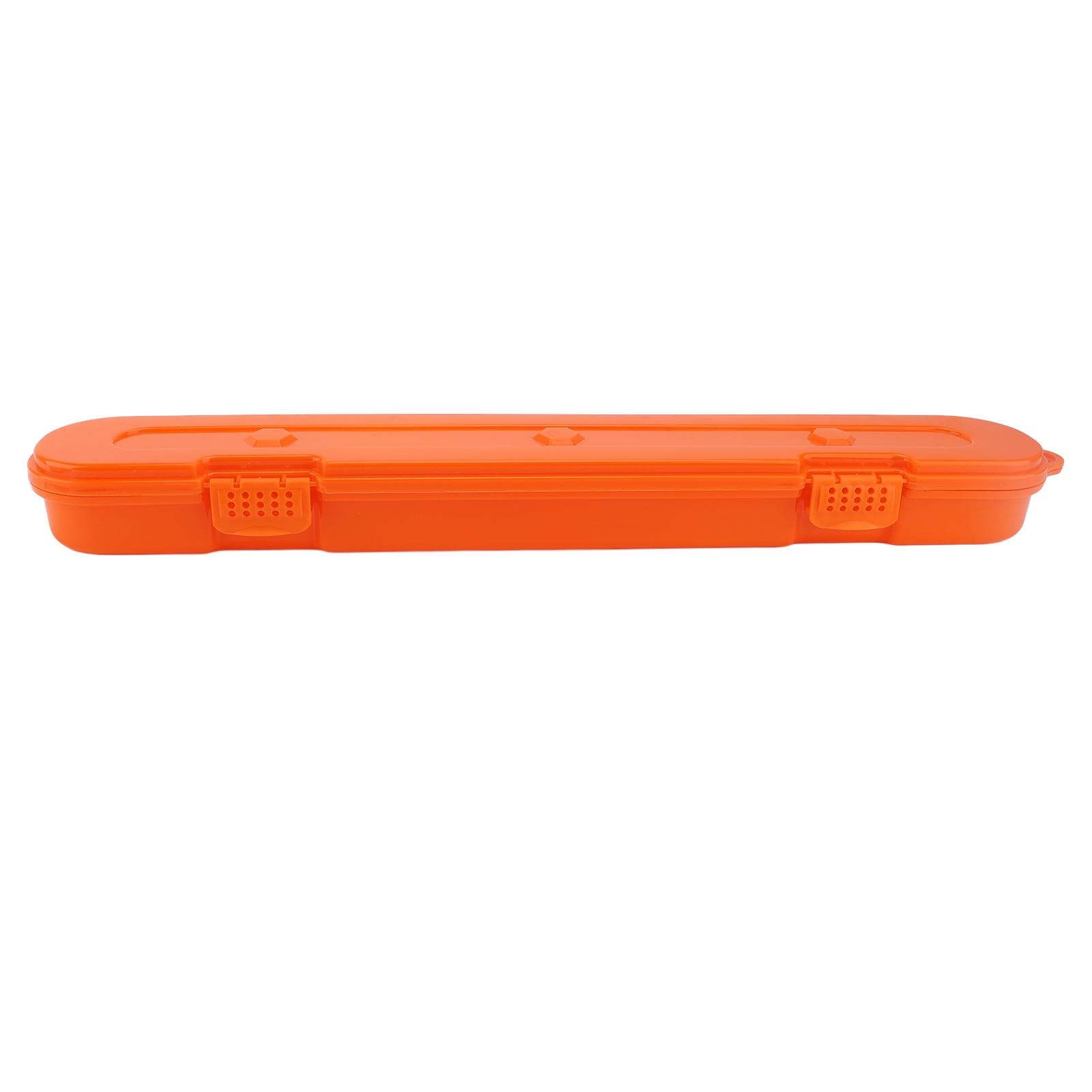 Chainsaw Chain Storage Box Large Capacity Plastic Organizer Electric Saw Chain Carrying Case Orange orange