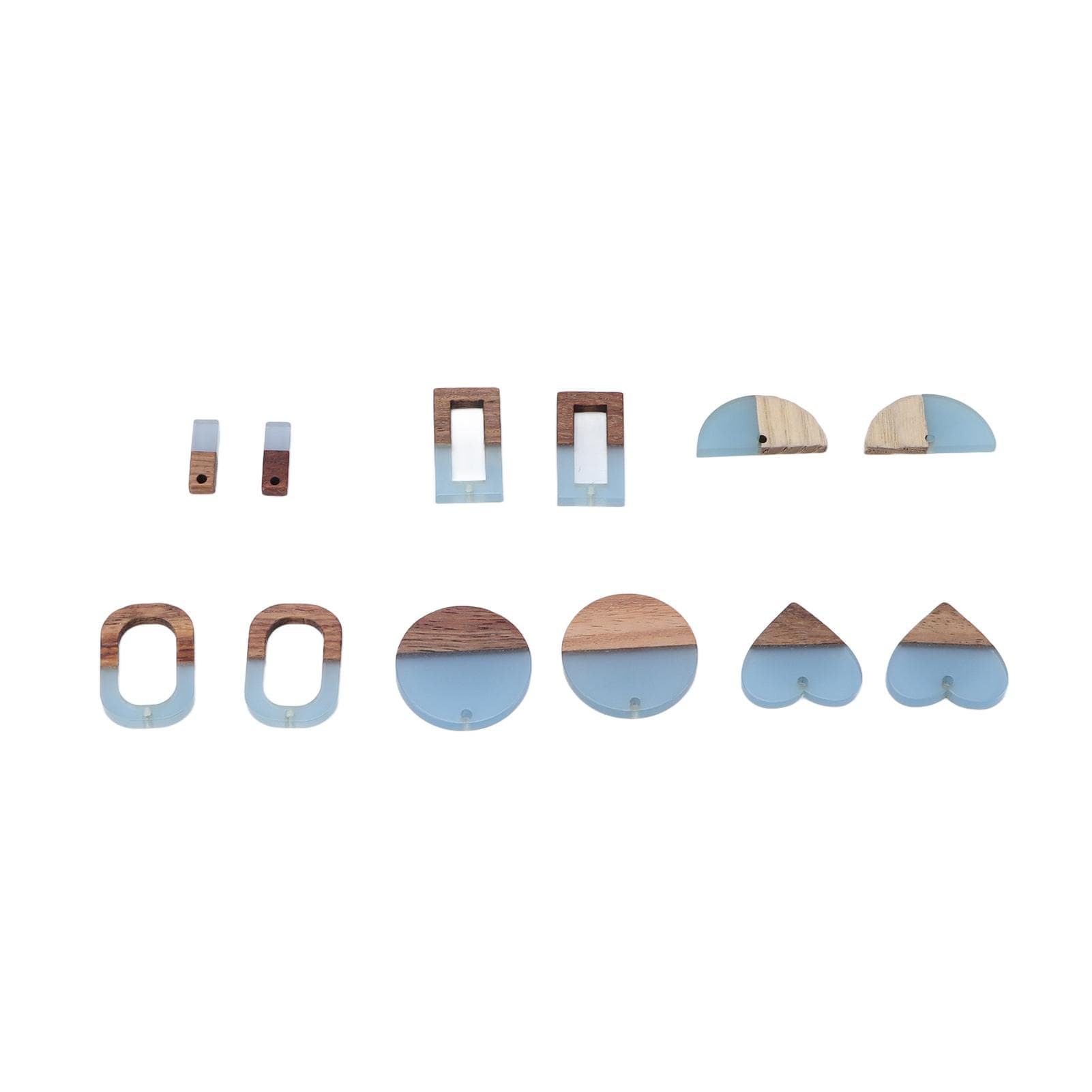 12pcs Wood Earrings Natural Walnut Safe Reliable Resin Jewelry Making Accessories for Necklaces