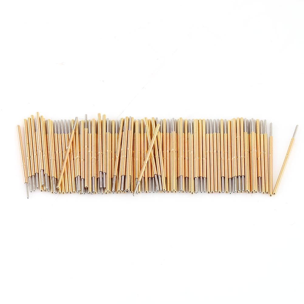 100pcs P50J1 Dia 0.68mm Length 16mm Spring Test Probe Round Head Pin for PCB Testing