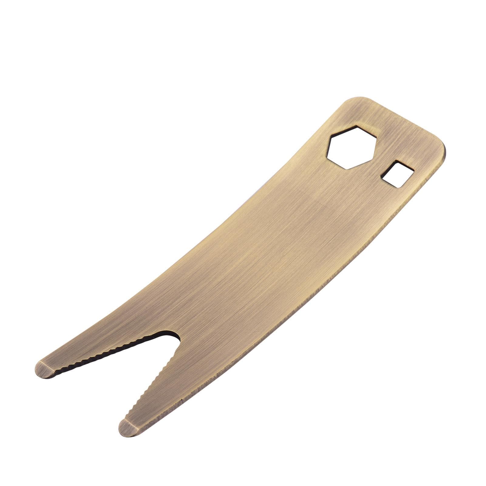 Multifunctional Guitar Spanner Wrench Guitar Maintenance Tool With 1 Square Hole 1 Hexagonal Hole bronze
