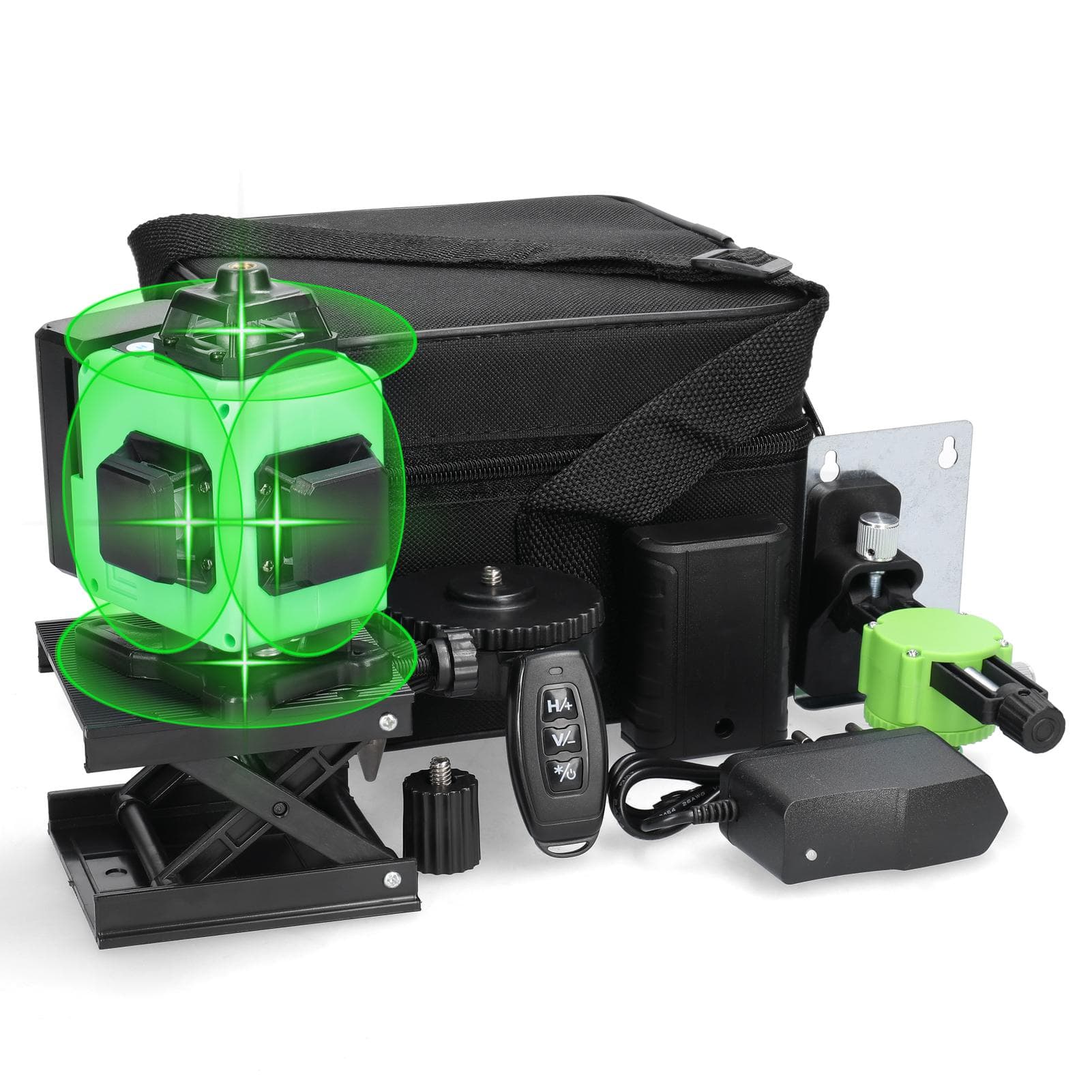 Multifunctional 16 Lines Laser Level 3degrees Self-leveling Machine Rechargeable Lithium Battery Leveling EU Plug multicolour