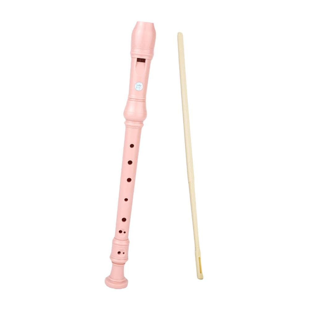 8-Hole Soprano Recorder Instrument High Pitched C-Tone Flute Soprano Recorder Clarinet with pink