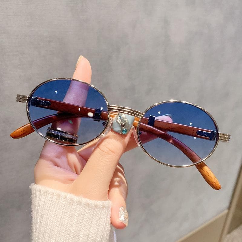 Fashion Small Oval Sunglasses Men Women Vintage Square UV400 Metal Frame Luxury Brand Driving Sun Glasses Eyewear 1PC
