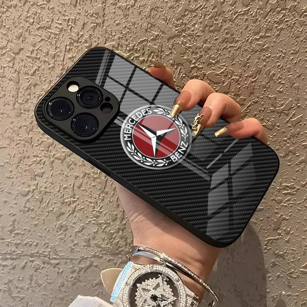 GLC GLB rastar-Cool Phone Case For IPhone 15 Pro Max 14 Pro 12 11 13 Mini X XR XS 16 Plus SE Glass M-Mercede-B-Benz-A-AMGS Back iPhone12