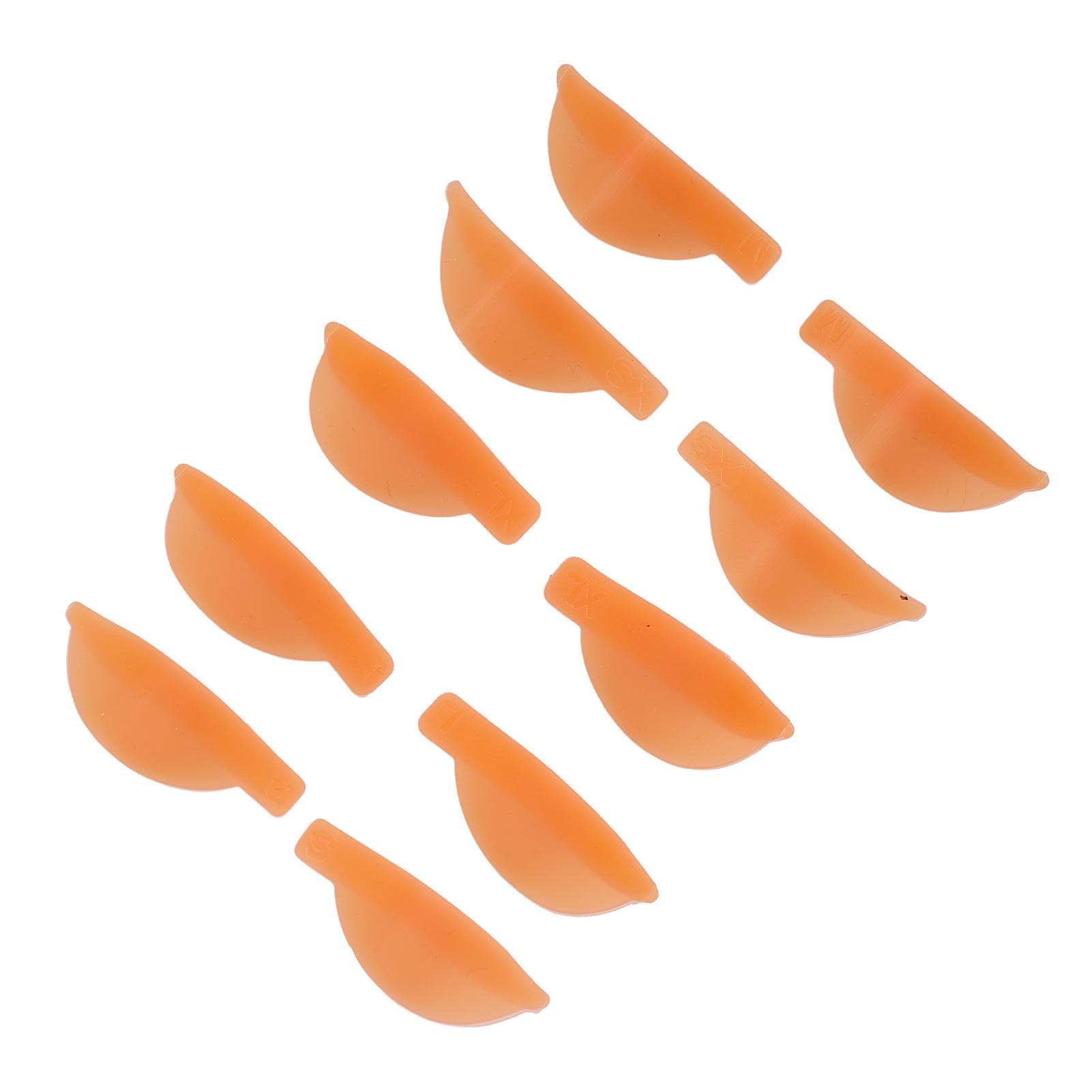 5 Pairs Lash Perm Pads Reusable Soft Orange Silicone Eyealsh Perm Rods for Beauty Makeup