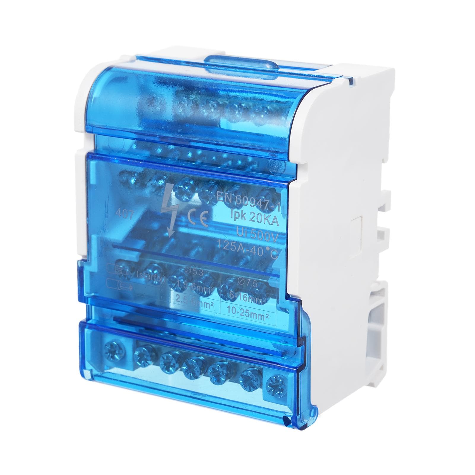 Terminal Block Junction Box 2-Level Single Phase Junction Case 207 Terminal Distribution Box Din JH8407 multicolour