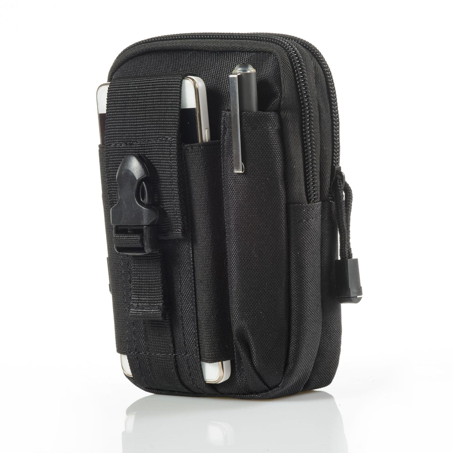 Outdoor Survival Tool Kit Pouch Oxford Pack Multiple Pockets Waist Pack Camping Equipment Hiking Bag Backpack black