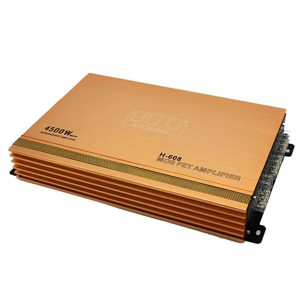4-Channel o Power Amplifier 4500W High Power Amp. Four-Way 12.0V Car Stereo Power Amplifier gold