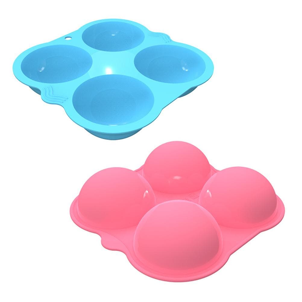 4 Cavity Semicircle Silicone Cake Mold Muffin Chocolate Baking Mold Pan DIY Party Cake Mold
