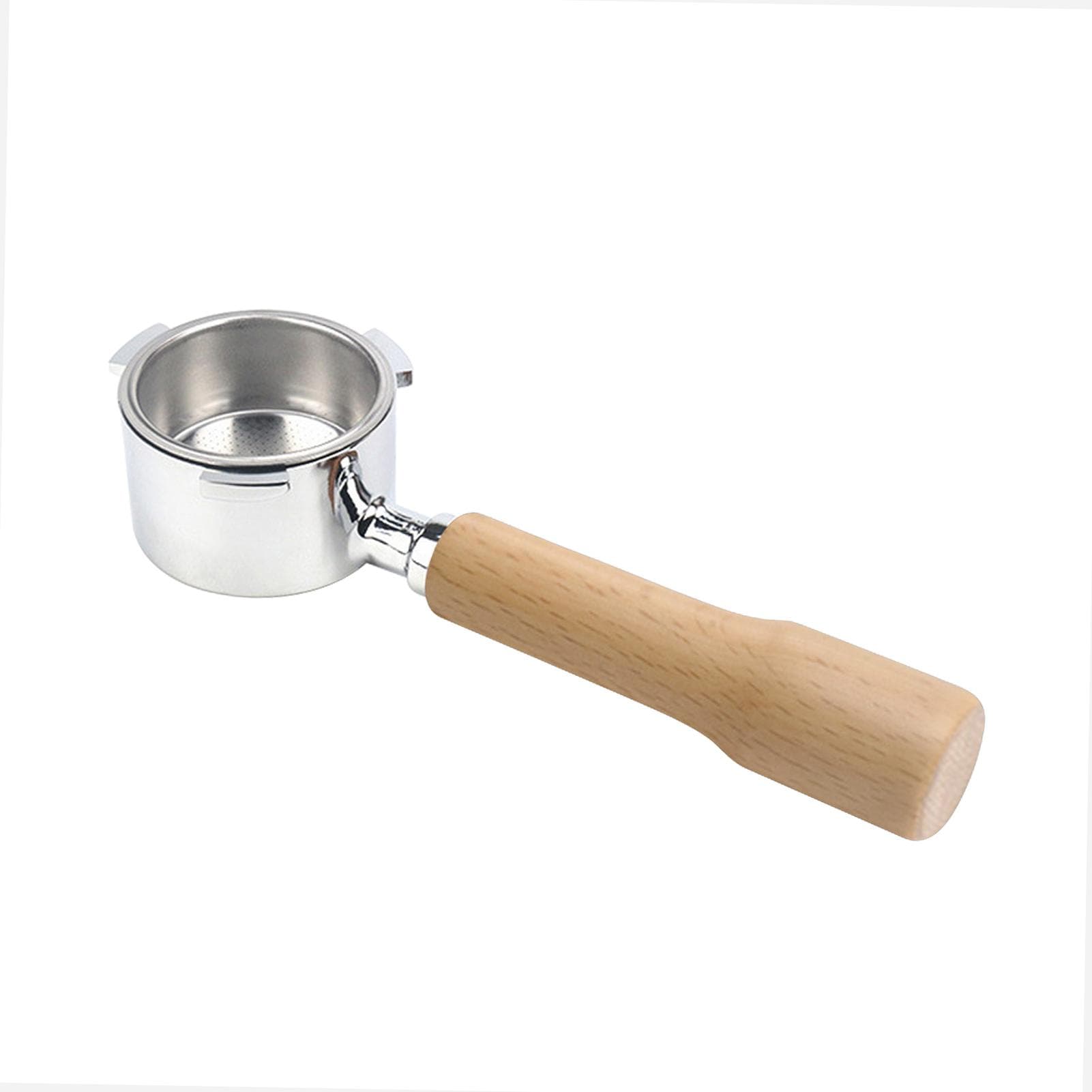 Aoresac 51mm Coffee Bottomless Portafilter with Filter Basket & Wooden Handle Replacement for brown