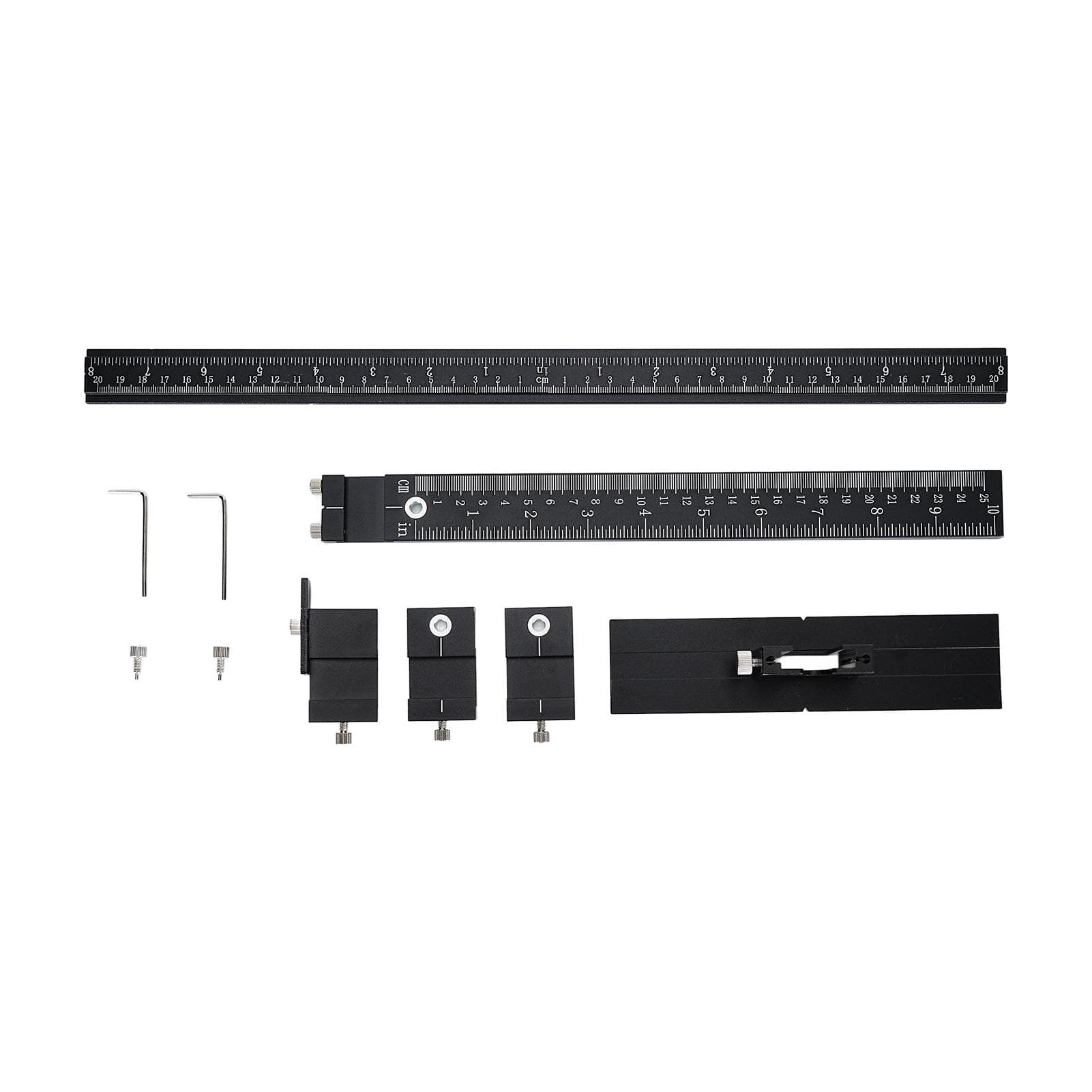 Cabinet Hardware Jig Aluminum Alloy Accurate Cabinet Handle Template Tool Punch Locator Drill Guide black