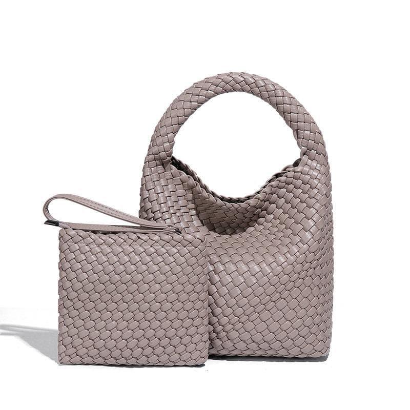 Hand-woven Handbag, Women's Single-shoulder, Crossbody, Underarm, Fashionable Mother-and-child Tote Bag