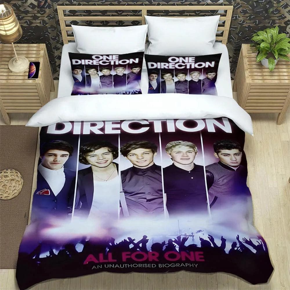 O-ONE Music Band Direction Bedding Set Single Twin Full Queen King Size Bed Set Adult Kid Bedroom Duvet cover Set Home Textile AU Single 140x210cm