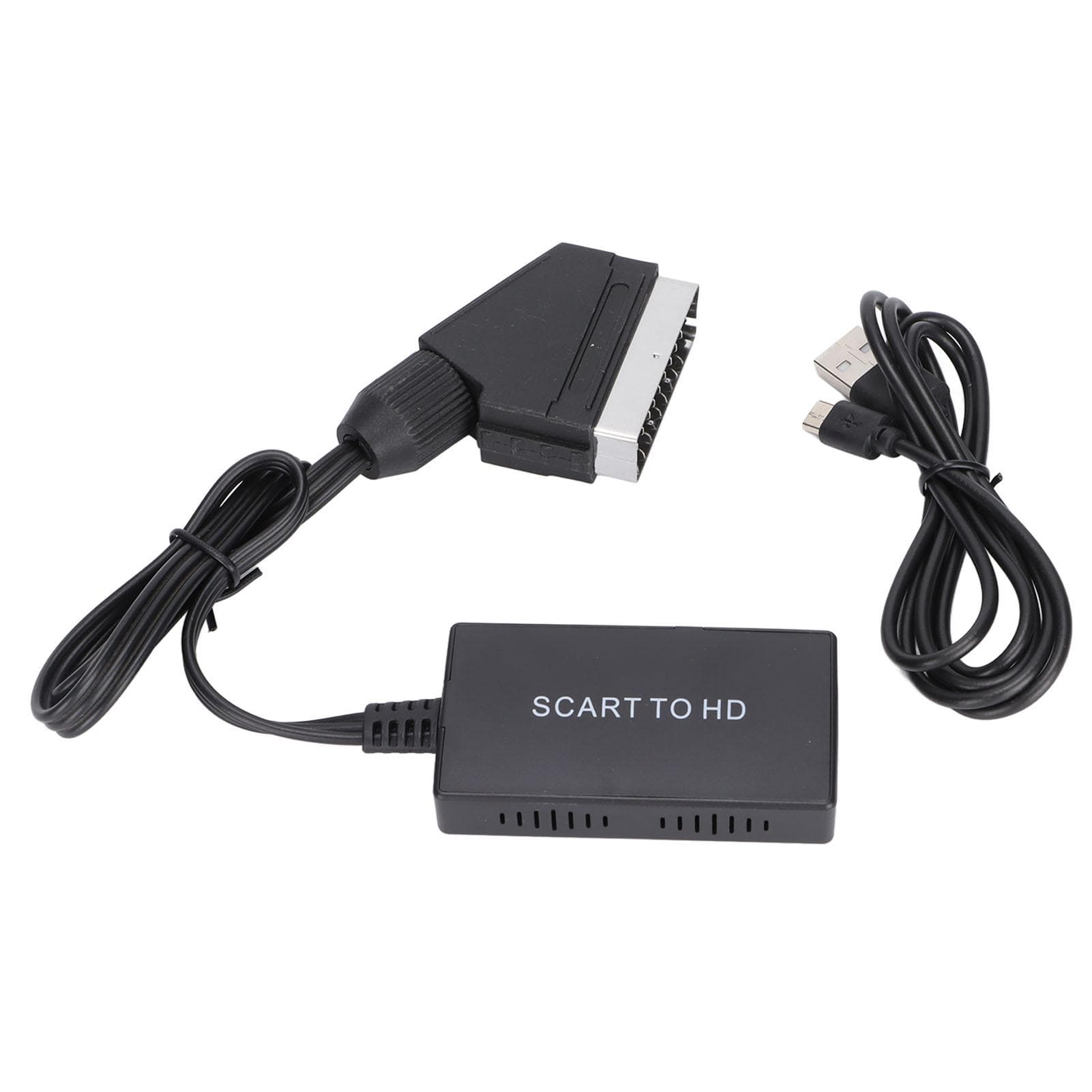 Scart to HD Multimedia Interface Converter Video o Converter Adapter with Cord for DVD Set Top
