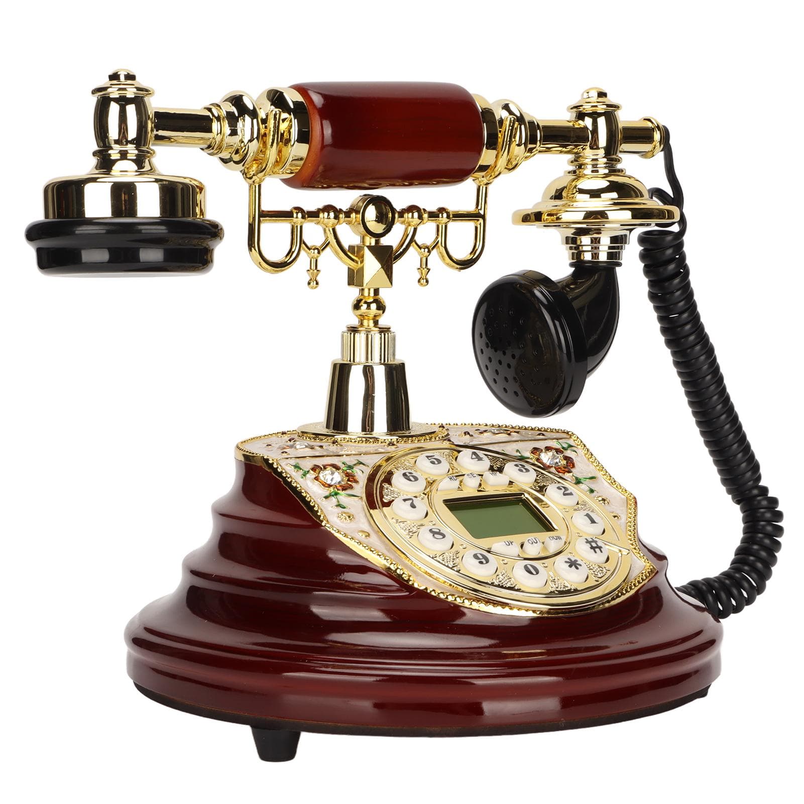 MS‑8323A European Vintage Telephone Classical Automatic IP One Key Redial Retro Telephone for US Plug