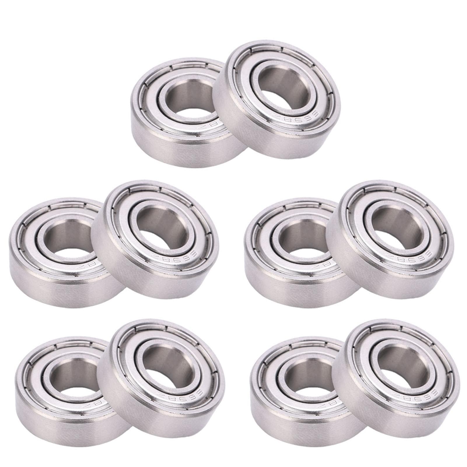 10Pcs Miniature Bearing Stainless Steel Rolling Tools for Deceleration Device S698ZZ 19x8x6mm